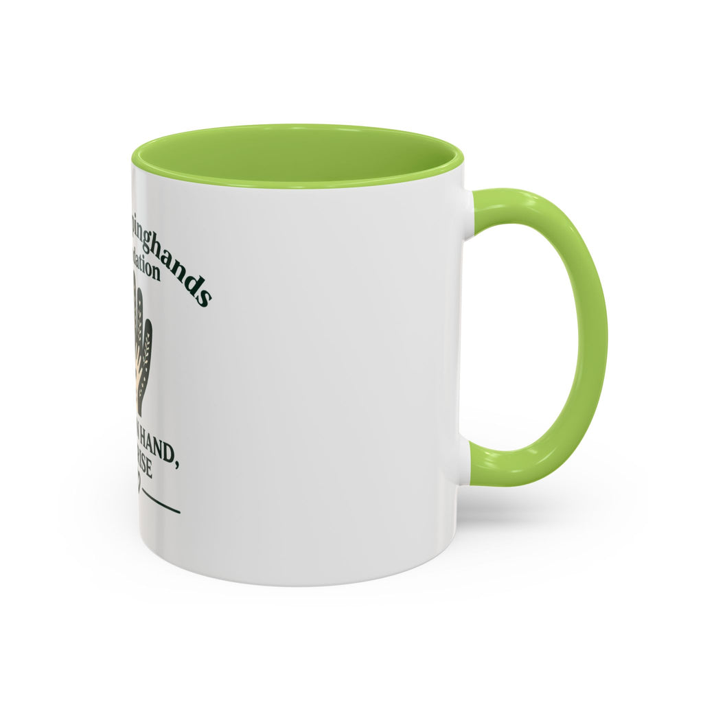 Accent Coffee Mug – Oma Helpinghands Foundation “Hand in Hand, We Rise” Charity Gift