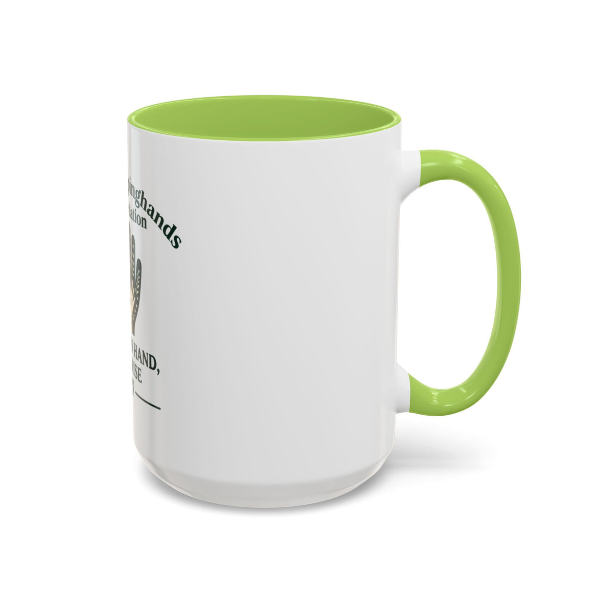 Accent Coffee Mug – Oma Helpinghands Foundation “Hand in Hand, We Rise” Charity Gift