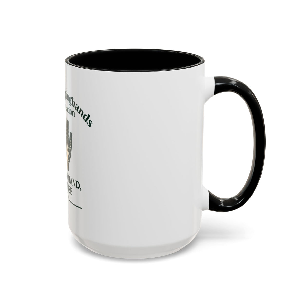Accent Coffee Mug – Oma Helpinghands Foundation “Hand in Hand, We Rise” Charity Gift